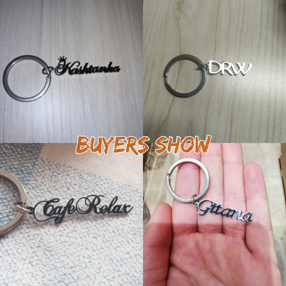 Custom Name Letter Keyring Stainless Steel Key