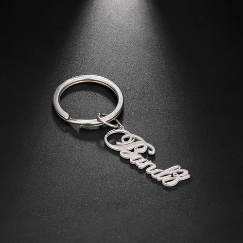 Custom Name Letter Keyring Stainless Steel Key