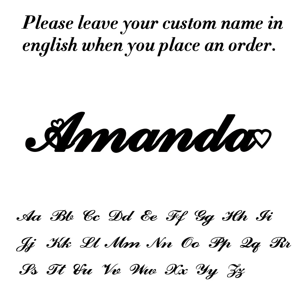 Custom Name Letter Keyring Stainless Steel Key