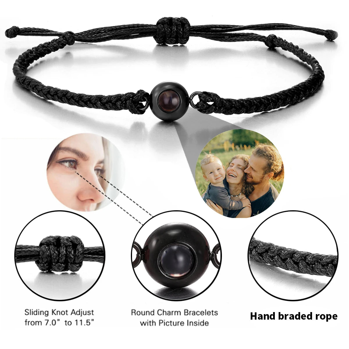 Custom Photo Bracelet Personalized Photo Projection