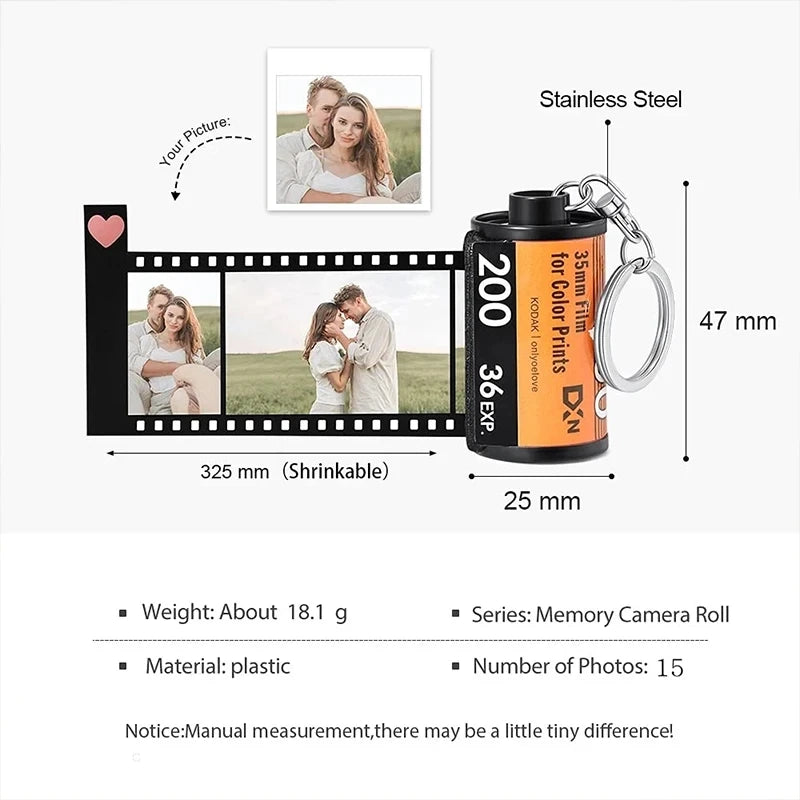 Custom Camera Film Roll Keychain