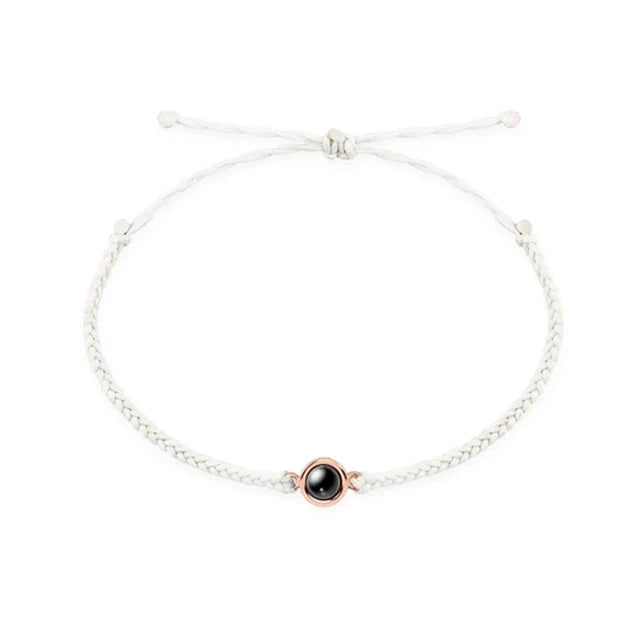Custom Projection Bracelet Adjustable Circle Photo Projection Bangles Colour Braided Bracelets For Women Commemorative