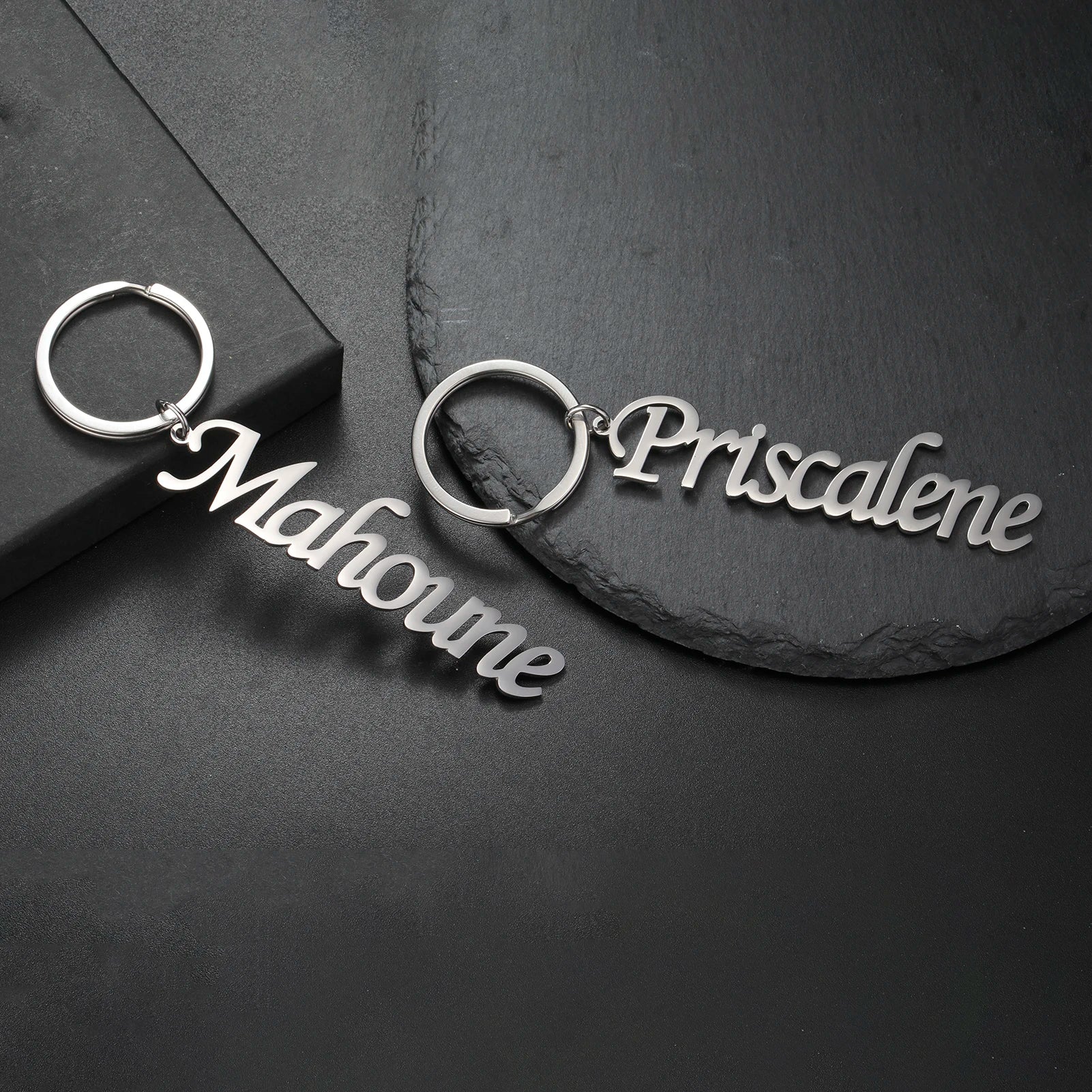 Custom Name Letter Keyring Stainless Steel Key